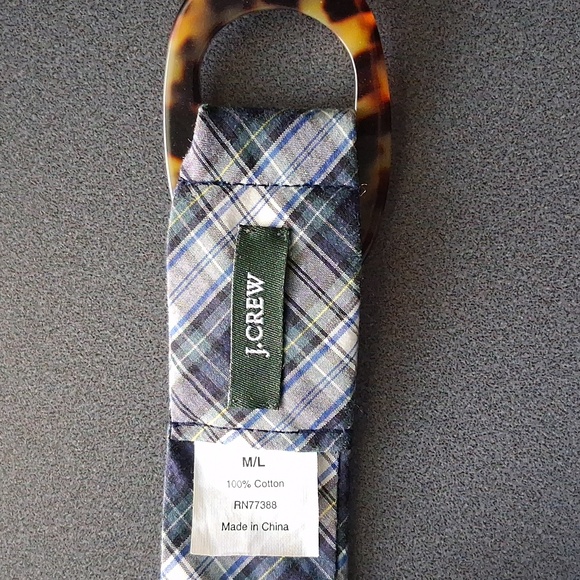 J.Crew M/L Cotton Tartan Plaid Belt New! Message W/ Requests! - Picture 3 of 8